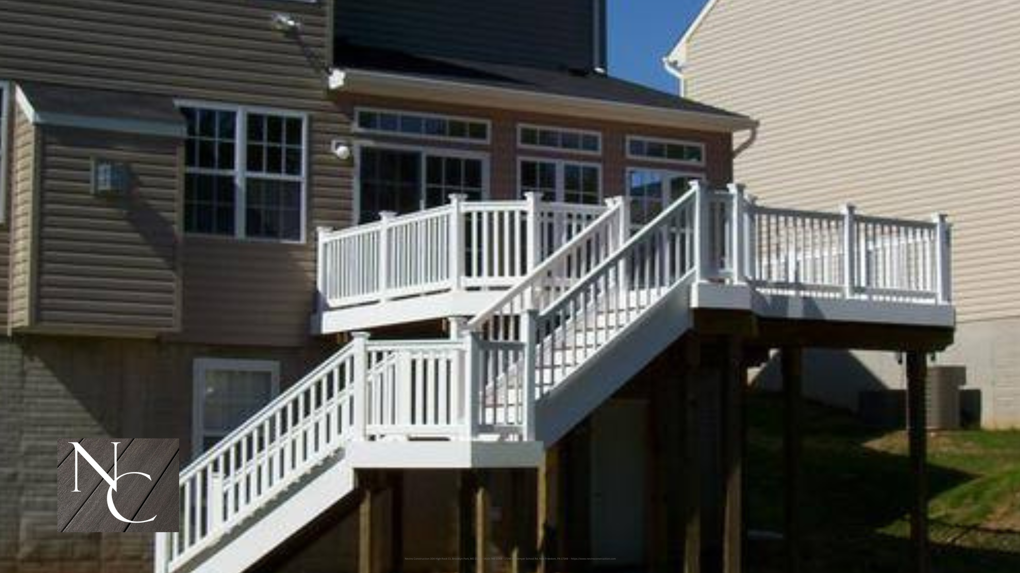 Composite Deck with Steps Landing Steps
