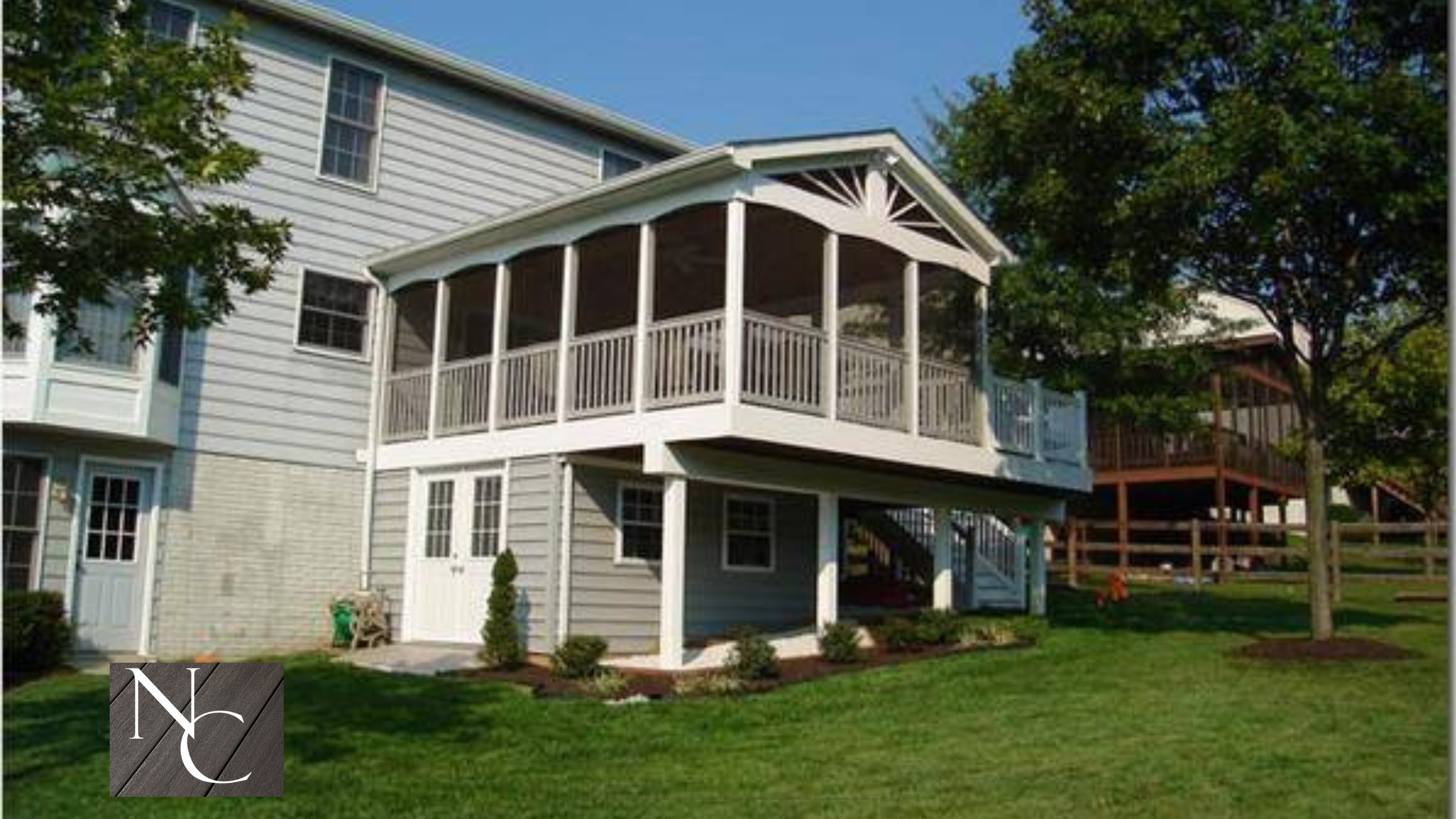 Custom Deck with Room and Under Deck Storage Shed